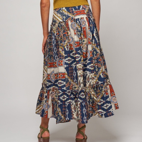 cara cara tisbury skirt - pandora patchwork midnight spice size 2 - Picture 3 of 5